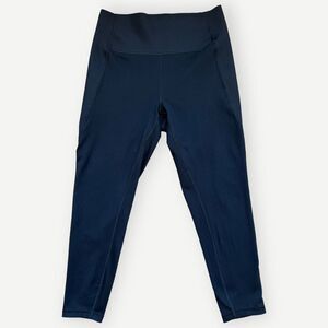 Gap Gapfit Black Athleisure Workout Cropped Stretch Gym Leggings. Medium.